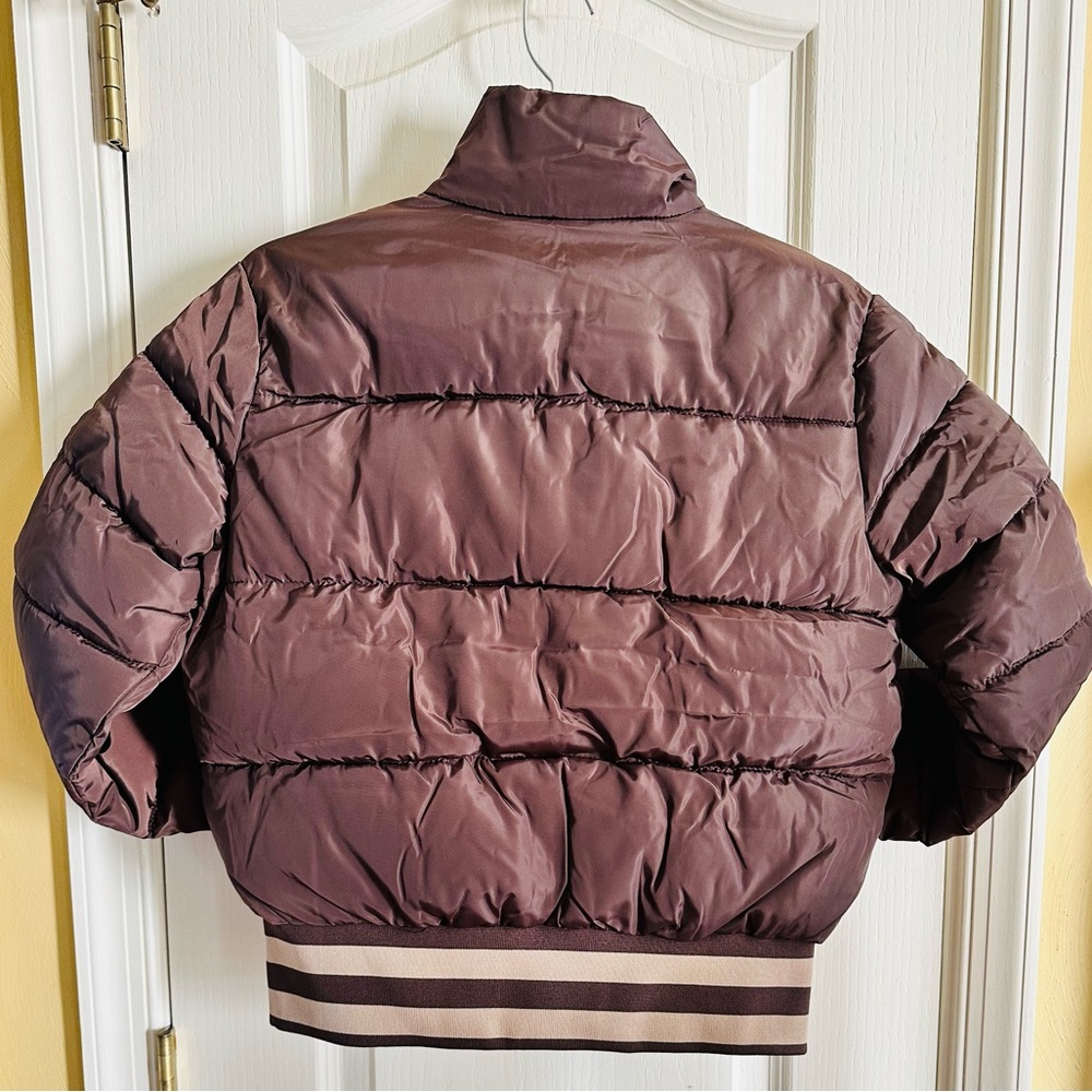SOLD. Fashion Nova Mrs Jackson Chocolate Puffer Jacket - Picture 3 of 12